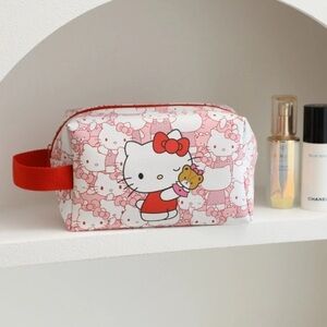 Hello Kitty Pink Red Makeup Bag Toiletry Bag‎ Pencil Case